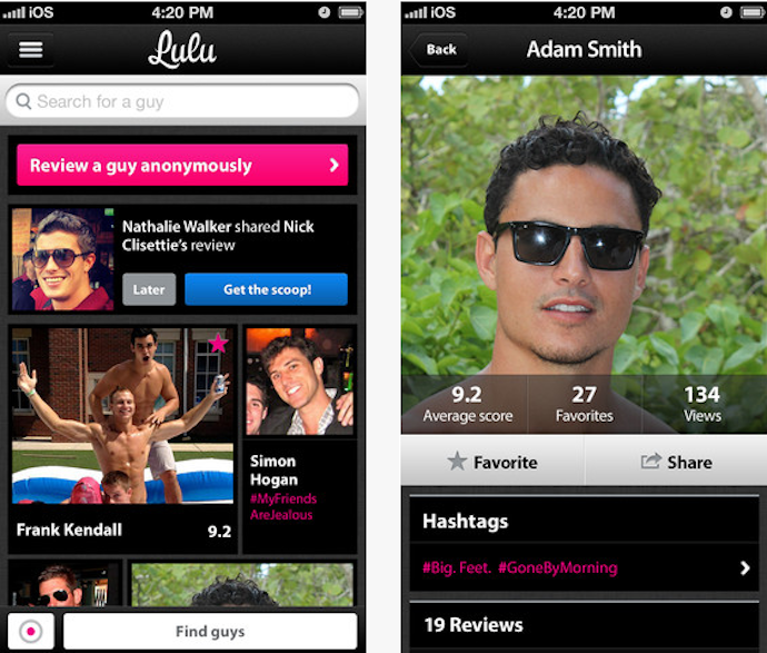 LuLu App Brings Cyberstalking To A New Level For Women Only lulu app LuLu App Brings Cyberstalking To A New Level For Women Only